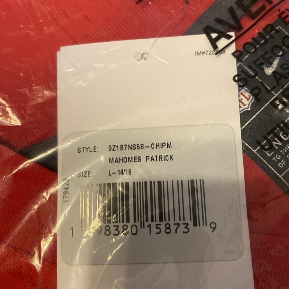 Kansas City Chiefs Patrick Mahomes Nike - NEW - Kids' #15 Game Jersey. Red. - Picture 6 of 6